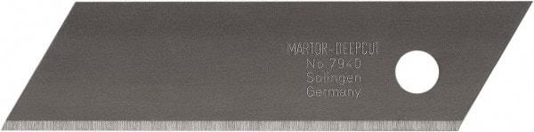 Martor USA - Recessed/Hook Blade Safety Utility Knife - Black & Blue Polycarbonate Handle, 1 Blade Included - Apex Tool & Supply