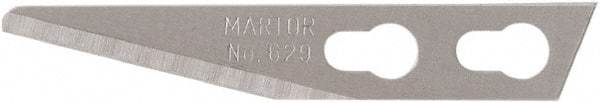 Martor USA - 100 Piece, Carbon Steel, Utility Knife Blade - 1.34" Long - Apex Tool & Supply