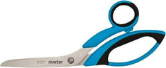 Martor USA - 3-7/50" LOC, 8-1/2" OAL Stainless Steel Blunt-Point Scissors - Ambidextrous, Fiberglass Offset Handle, For Fabrics, Paper, Heavy Weight Paper - Apex Tool & Supply