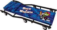 Whiteside - 570 Lb Capacity, 6 Wheel Creeper with Fixed Headrest - Steel, 40" Long x 4-5/8" High x 17" Wide - Apex Tool & Supply