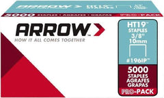 Arrow - 3/8" Wide High Carbon Steel Light-Duty Staples - 3/8" Leg Length - Apex Tool & Supply