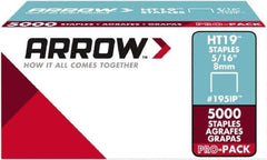 Arrow - 3/8" Wide High Carbon Steel Light-Duty Staples - 5/16" Leg Length - Apex Tool & Supply