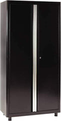 Sandusky Lee - 4 Shelf Locking Storage Cabinet - Steel, 36" Wide x 18" Deep x 72" High, Black - Apex Tool & Supply