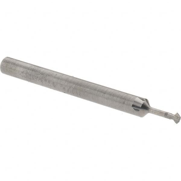 Accupro - 5/64° 5/64" Cut Diam, 0.039" Cut Width, 1/8" Shank, Solid Carbide Double-Angle Cutter - Apex Tool & Supply