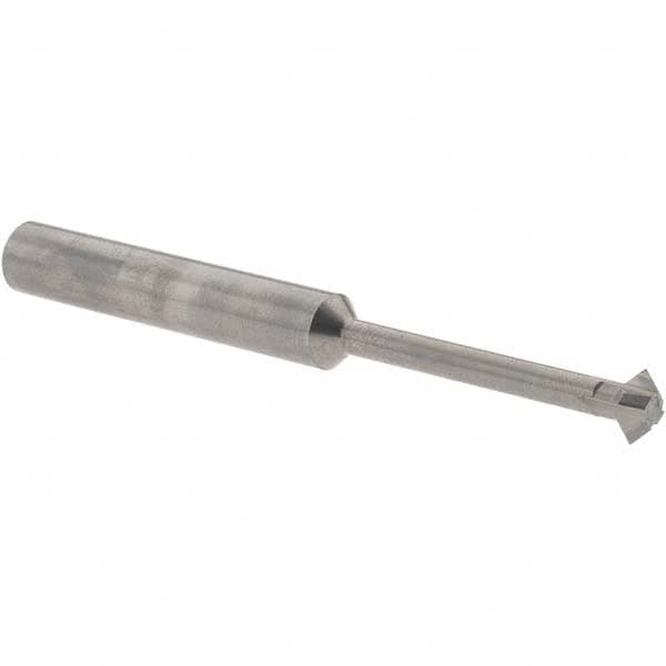 Accupro - ° 6mm Cut Diam, 0.118" Cut Width, 1/4" Shank, Solid Carbide Double-Angle Cutter - Apex Tool & Supply