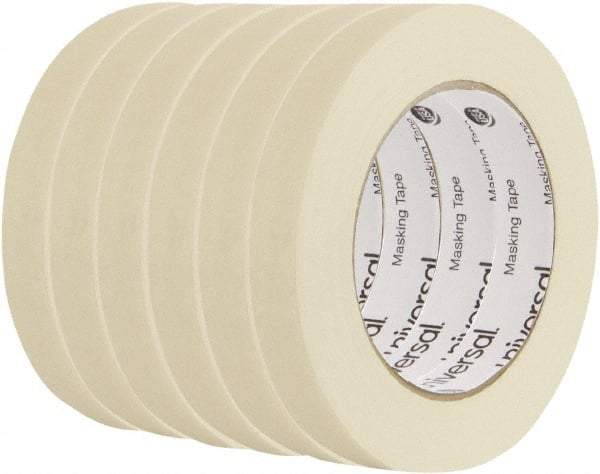UNIVERSAL - 18mm Wide x 54.8 m Long Beige Crepe Paper Masking Tape - Series 6697, 5 mil Thick, 19 In/Lb Tensile Strength - Apex Tool & Supply