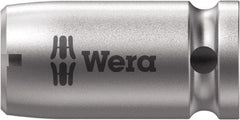 Wera - 1/4 Socket Drive to 1/4 Hex Female Square-Drive to Hex Bit Adapter - 1" OAL - Apex Tool & Supply