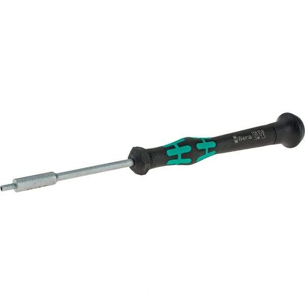 Wera - 1.5mm Solid Shaft Precision Nutdriver - Cushion Grip Handle, 6-1/4" OAL - Apex Tool & Supply