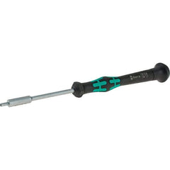 Wera - 1.5mm Solid Shaft Precision Nutdriver - Cushion Grip Handle, 6-1/4" OAL - Apex Tool & Supply