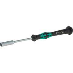 Wera - 5mm Solid Shaft Precision Nutdriver - Cushion Grip Handle, 6-1/4" OAL - Apex Tool & Supply