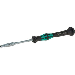 Wera - 3mm Solid Shaft Precision Nutdriver - Cushion Grip Handle, 6-1/4" OAL - Apex Tool & Supply