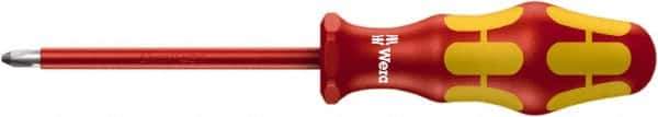 Wera - PZ.2 Point, 100mm Blade Length Posidrive Screwdriver - 205mm OAL - Apex Tool & Supply