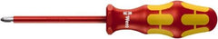 Wera - PZ.0 Point, 80mm Blade Length Posidrive Screwdriver - 161mm OAL - Apex Tool & Supply