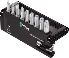 Wera - 10 Piece, 1/4" Drive Screwdriver Bit Set - T8 to T40 Torx - Apex Tool & Supply