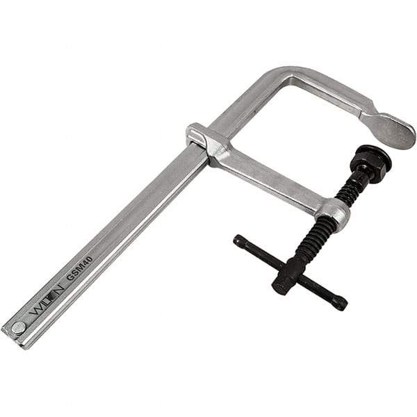 Wilton - 4-3/4" Throat Depth, 16" Max Capacity, Heavy-Duty F Sliding Arm Clamp - 2,660 Lb Clamping Pressure - Apex Tool & Supply