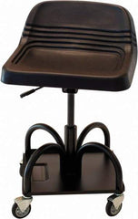 Whiteside - 440 Lb Capacity, 4 Wheel Adjustable Creeper Seat - Steel, 15" Long x 25" High x 15" Wide - Apex Tool & Supply