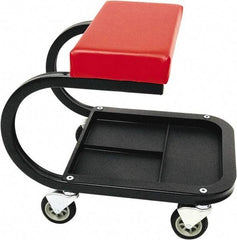 Whiteside - 440 Lb Capacity, 4 Wheel Creeper Seat with Tray - Steel, 15-1/2" Long x 19" High x 14" Wide - Apex Tool & Supply