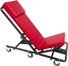 Whiteside - 660 Lb Capacity, 6 Wheel Creeper with Adjustable Ends - Steel, 44" Long x 6-1/2" High x 17" Wide - Apex Tool & Supply