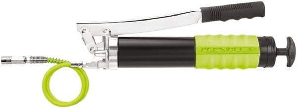 Legacy - 9,000 Max psi, Flexible & Rigid Lever Grease Gun - 14 oz Capacity, 1/8 Thread Outlet, 25 Strokes per oz, Bulk, Filler Pump & Cartridge Fill - Apex Tool & Supply