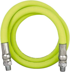 Legacy - 3' Long, 10,000 psi Operating Pressure, Rubber Grease Gun Hose - 3/16 NPT, 10,000 psi Burst Pressure - Apex Tool & Supply