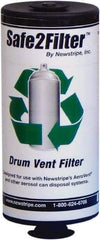Made in USA - Trash Compactor/Crusher Carbon Filter Assembly - 4" Wide x 4" Long x 9" High, For Any 55 or 30 Gal Drum, 10004840 Aerovent Can Disposal Systems - Apex Tool & Supply