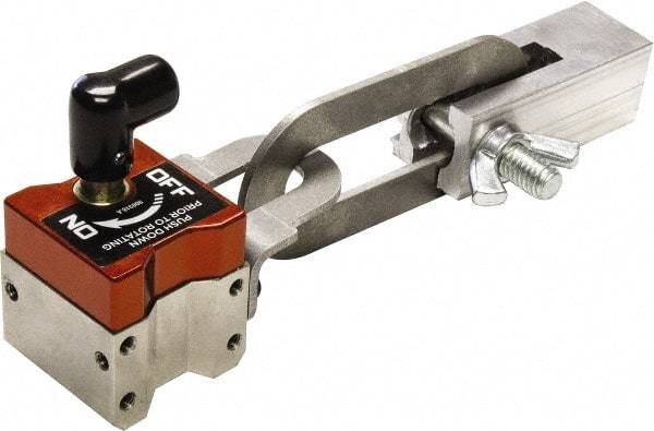 Mag-Mate - 150 Lb Load Capacity, Load Transitioning Lift Magnet - 1.12" High x 7" Long x 1-1/2" Wide, 2 Poles - Apex Tool & Supply
