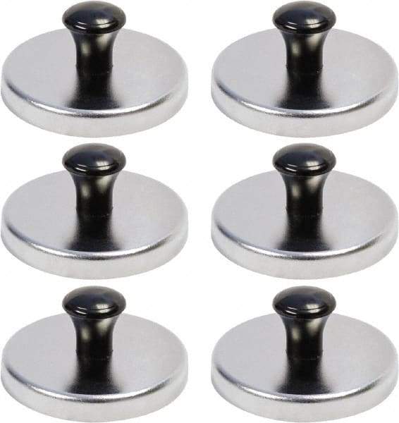 Mag-Mate - 2-5/8" Diam x 2-5/8" Long 1-1/8" Magnet Height, 80 Lb Max Pull Magnetic Print Holder - Round, 1.13" High, 41 Lb Average Magnetic Pull - Apex Tool & Supply