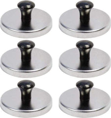 Mag-Mate - 2-5/8" Diam x 2-5/8" Long 1-1/8" Magnet Height, 80 Lb Max Pull Magnetic Print Holder - Round, 1.13" High, 41 Lb Average Magnetic Pull - Apex Tool & Supply