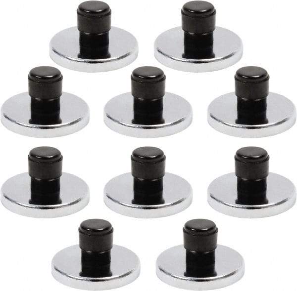 Mag-Mate - 1-15/64" Diam x 1-15/64" Long 11/64" Magnet Height, 15 Lb Max Pull Magnetic Print Holder - Round, 0.69" High, 7 Lb Average Magnetic Pull - Apex Tool & Supply