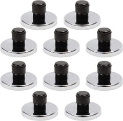 Mag-Mate - 1-15/64" Diam x 1-15/64" Long 11/64" Magnet Height, 15 Lb Max Pull Magnetic Print Holder - Round, 0.69" High, 7 Lb Average Magnetic Pull - Apex Tool & Supply