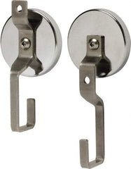 Mag-Mate - 19 Lb Capacity, 1" Projection, 304 Stainless Steel Magnetic Reversible Hook - 4-1/2" OAL - Apex Tool & Supply