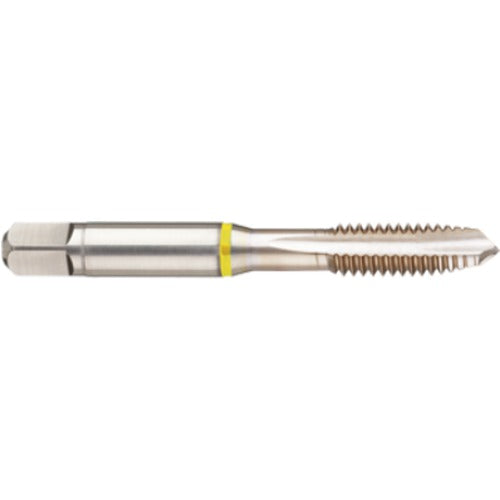 M3 × 0.5 3 Flute 6H Cobalt Spiral Point Plug Yellow Ring Tap-Bright Finish - Apex Tool & Supply
