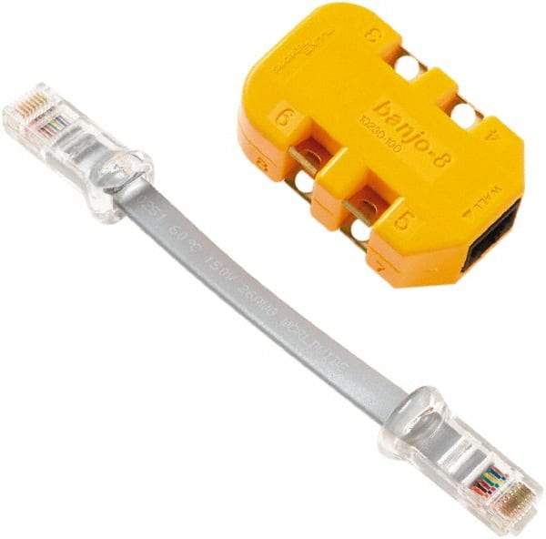Fluke Networks - Yellow Electrical Test Equipment Modular Adapter - Use with Telephone Test Sets - Apex Tool & Supply