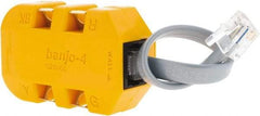 Fluke Networks - Yellow Electrical Test Equipment Modular Adapter - Use with Telephone Test Sets - Apex Tool & Supply