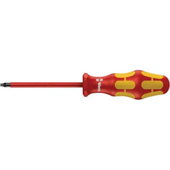 Wera - #1 Point, 3-1/8" Blade Length Insulated Screwdriver - 161mm OAL - Apex Tool & Supply