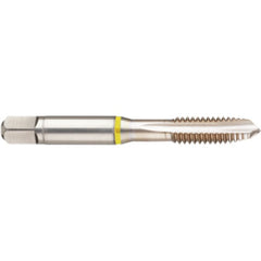 ‎12-28 3 Flute 2B Cobalt Spiral Point Plug Yellow Ring Tap-Bright Finish - Apex Tool & Supply