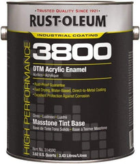 Rust-Oleum - 1 Gal Masstone Tint Base Gloss Finish Acrylic Enamel Paint - 150 to 270 Sq Ft per Gal, Interior/Exterior, Direct to Metal - Apex Tool & Supply
