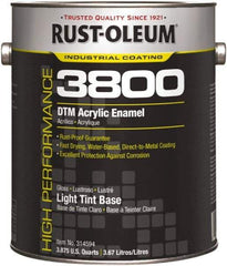 Rust-Oleum - 1 Gal Light Tint Base Gloss Finish Acrylic Enamel Paint - 150 to 270 Sq Ft per Gal, Interior/Exterior, Direct to Metal - Apex Tool & Supply