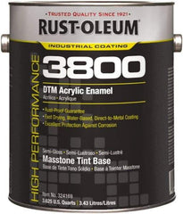 Rust-Oleum - 1 Gal Masstone Tint Base Semi Gloss Finish Acrylic Enamel Paint - 150 to 270 Sq Ft per Gal, Interior/Exterior, Direct to Metal - Apex Tool & Supply