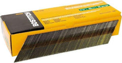 Stanley Bostitch - 15 Gauge 0.07" Shank Diam 2-1/2" Long Finishing Nails for Power Nailers - Steel, Bright Finish, Smooth Shank, Angled Stick Adhesive Collation, Round Head, Chisel Point - Apex Tool & Supply