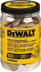 DeWALT - Size 20 Biscuits - 100 Pieces, Tube - Apex Tool & Supply