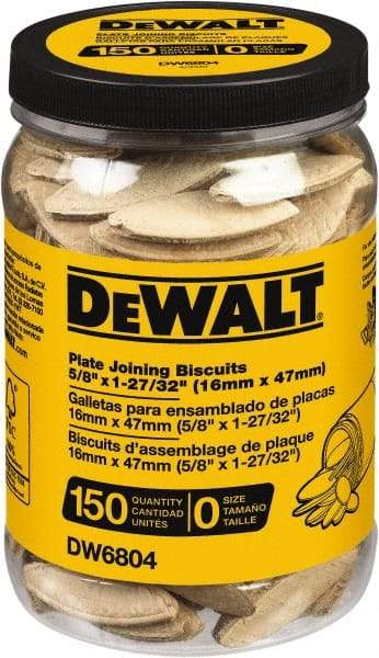 DeWALT - Size 0 Biscuits - 150 Pieces, Tube - Apex Tool & Supply
