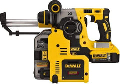 DeWALT - 20 Volt 1" Keyless Chuck Cordless Rotary Hammer - 0 to 4,600 BPM, 0 to 1,100 RPM, Reversible - Apex Tool & Supply