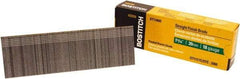 Stanley Bostitch - 18 Gauge 0.05" Shank Diam 1-9/16" Long Brad Nails for Power Nailers - Steel, Bright Finish, Ring Shank, Straight Stick Adhesive Collation, Brad Head, Chisel Point - Apex Tool & Supply