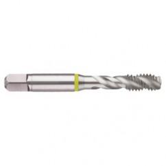 1/2-13 2B 3-Flute Cobalt Yellow Ring Semi-Bottoming 40 degree Spiral Flute Tap-Bright - Apex Tool & Supply