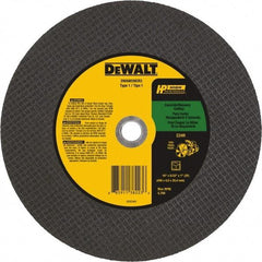 DeWALT - 16" 24 Grit Silicon Carbide Cutoff Wheel - 5/32" Thick, 1" Arbor, 4,700 Max RPM, Use with Chop Saws - Apex Tool & Supply