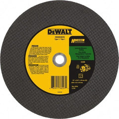 DeWALT - 16" 24 Grit Aluminum Oxide Cutoff Wheel - 5/32" Thick, 20mm Arbor, 4,700 Max RPM, Use with Chop Saws - Apex Tool & Supply