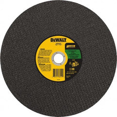 DeWALT - 14" 24 Grit Silicon Carbide Cutoff Wheel - 1/8" Thick, 20mm Arbor, 5,500 Max RPM, Use with Chop Saws - Apex Tool & Supply