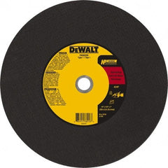 DeWALT - 14" 24 Grit Aluminum Oxide Cutoff Wheel - 1/8" Thick, 20mm Arbor, 5,500 Max RPM, Use with Chop Saws - Apex Tool & Supply