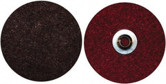 Norton - 7" Medium Grade Aluminum Oxide Deburring Disc - 5/8-11 Threaded Center Hole, Quick Change Connection, Maroon, 85,000 Max RPM - Apex Tool & Supply